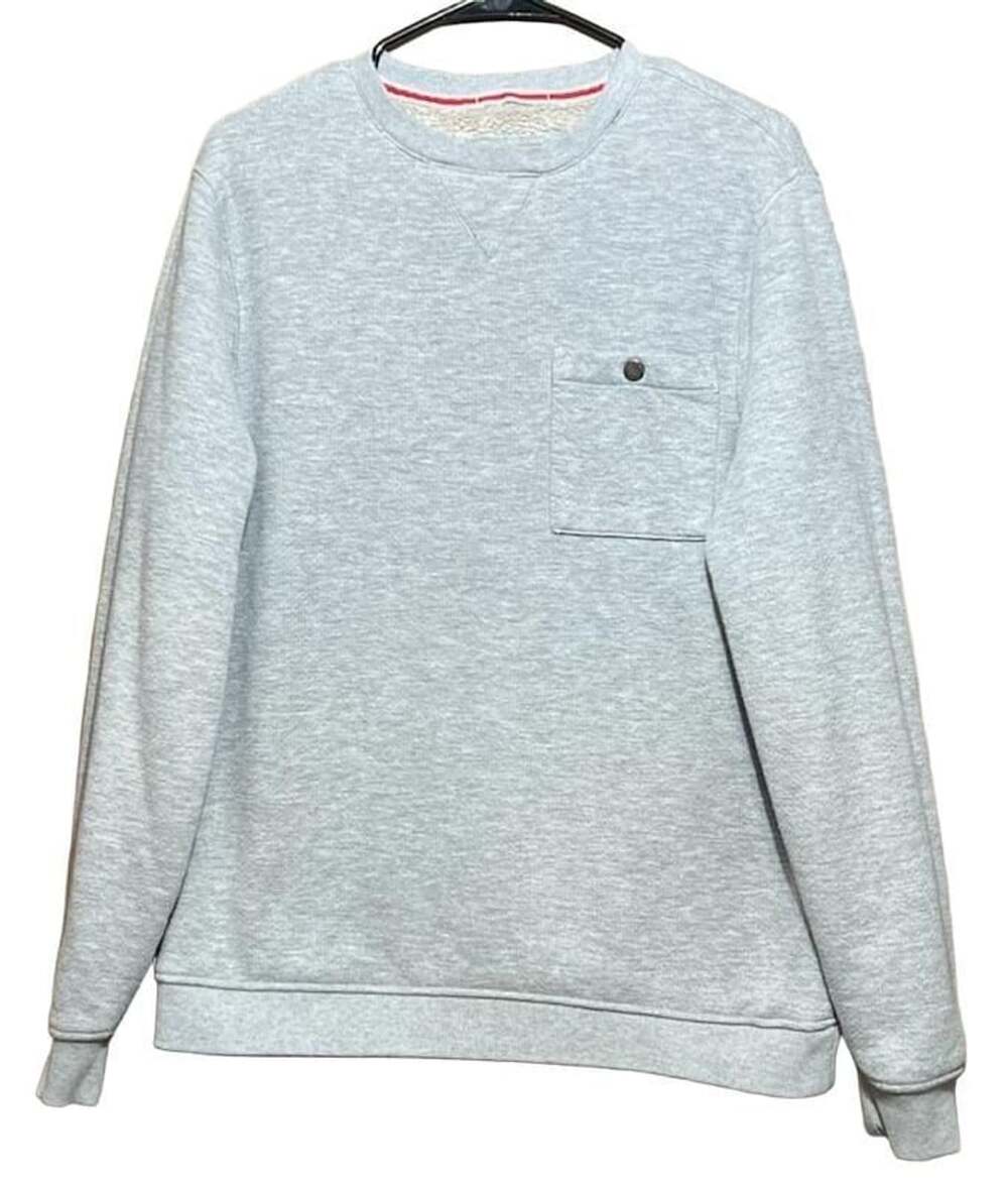 Coleman Sherpa Lined Pocket Crew Sweatshirt Size M Gray Thermal